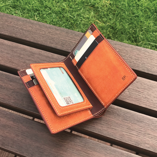 Pueblo Leather | Bifold Medium Wallet | Card Slot, Photo Slot | 磨砂牛皮系列 | 兩摺中銀包 | 卡位,相位款式
