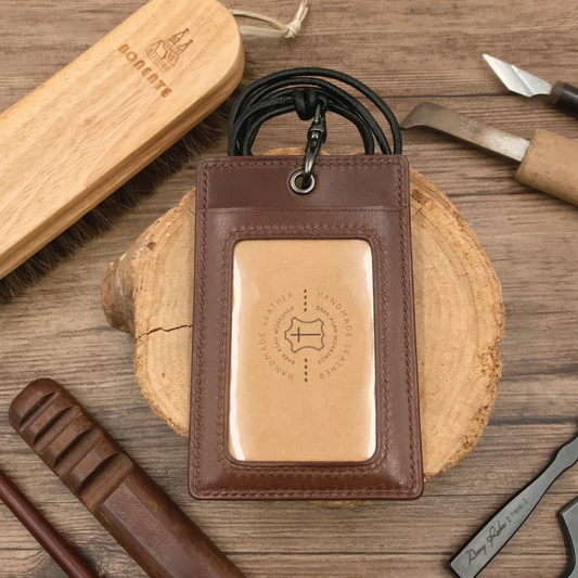 Calf Leather | ID Cardholder with Lanyard | 2 Photo Slots | 小牛皮系列 | 掛頸職員卡套 | 兩相格款式