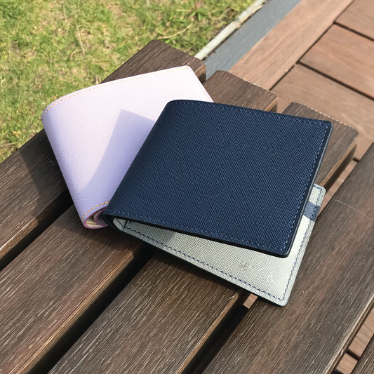 Saffiano Leather | Bifold Short Wallet | Card Slot, Photo Slot | 十字紋牛皮系列 | 兩摺短銀包 | 卡位,相位款式