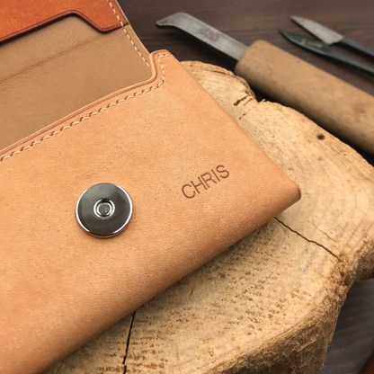 Pueblo Leather | Magnetic Snap Business Name Card Case | 磨砂牛皮系列 | 磁扣開關卡片盒