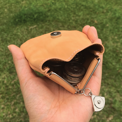 Buttero Leather | Japanese Onigiri Design Coins Bag