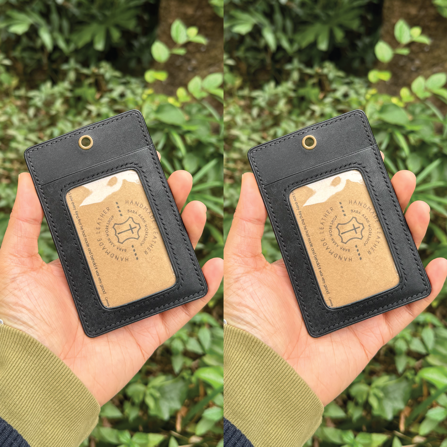 Pueblo Leather | ID Cardholder with Lanyard | 2 Photo Slots | 磨砂牛皮系列 | 掛頸職員卡套 | 兩相格款式