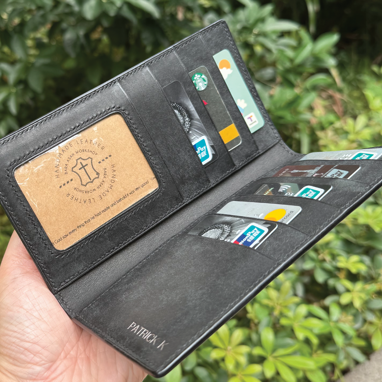 Pueblo Leather | Bifold Vertical Long Wallet | Card Slot, Photo Slot