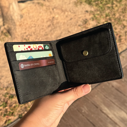 Pueblo Leather | Bifold Short Wallet | Coins Pocket Design | 磨砂牛皮系列 | 兩摺短銀包 | 零錢包款式