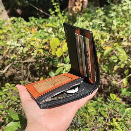 Pueblo Leather | Bifold Short Wallet | Zipper Slot Design | 磨砂牛皮系列 | 兩摺短銀包 | 拉鏈包款式