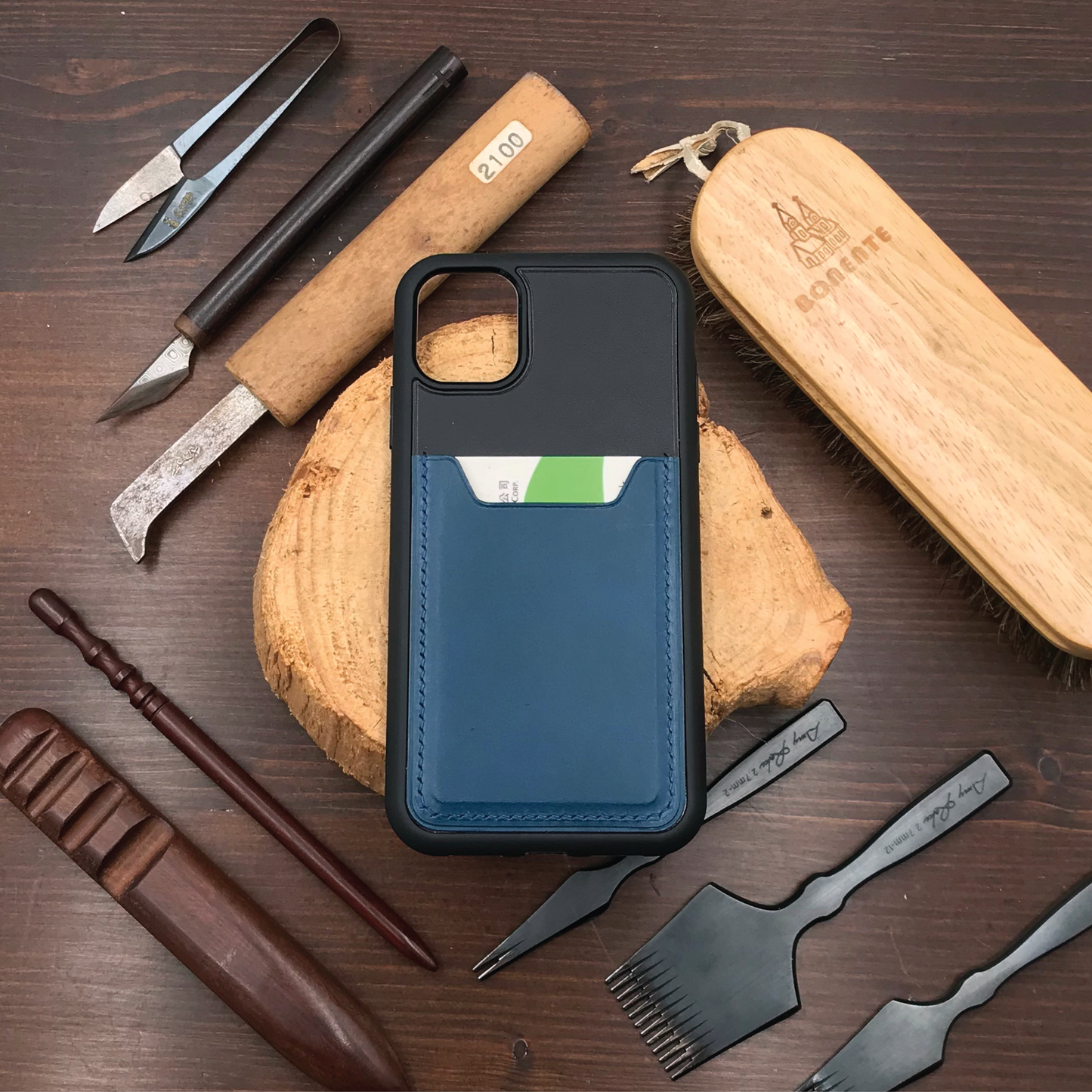 Buttero Leather | Card Slot iPhone Case | 植鞣牛皮系列 | 卡位手機殼