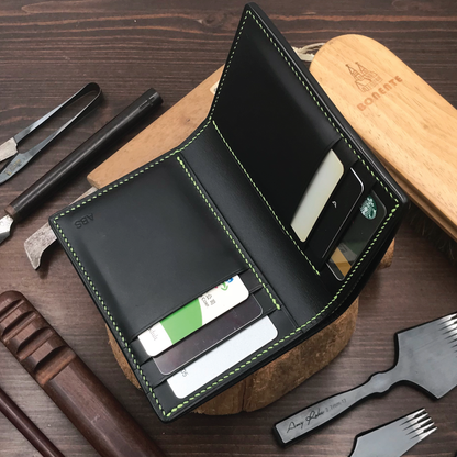 Buttero Leather | Bifold Medium Wallet | Card Slot, Photo Slot | 植鞣牛皮系列 | 兩摺中銀包 | 卡位，相位款式