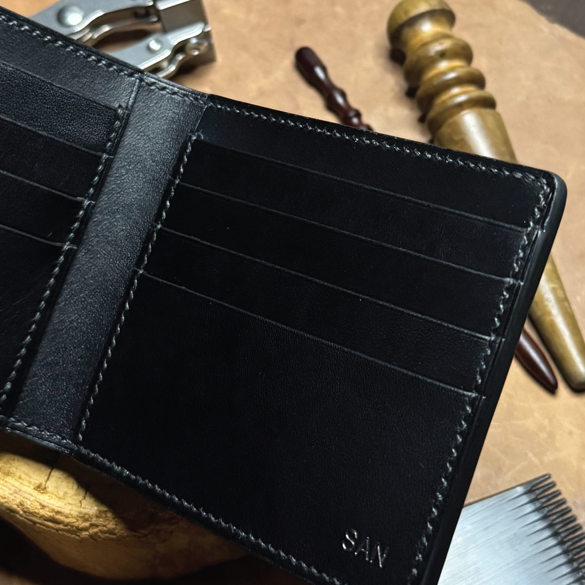 植鞣牛皮系列 | 兩摺短錢包 | 卡位、相位款式