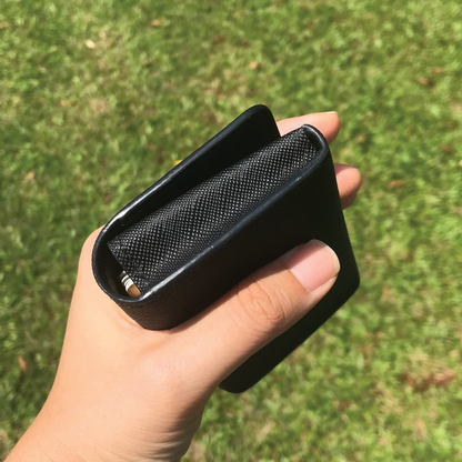 Saffiano Leather | Magnetic Snap Business Name Card Case | 十字紋牛皮系列 | 磁扣開關卡片盒