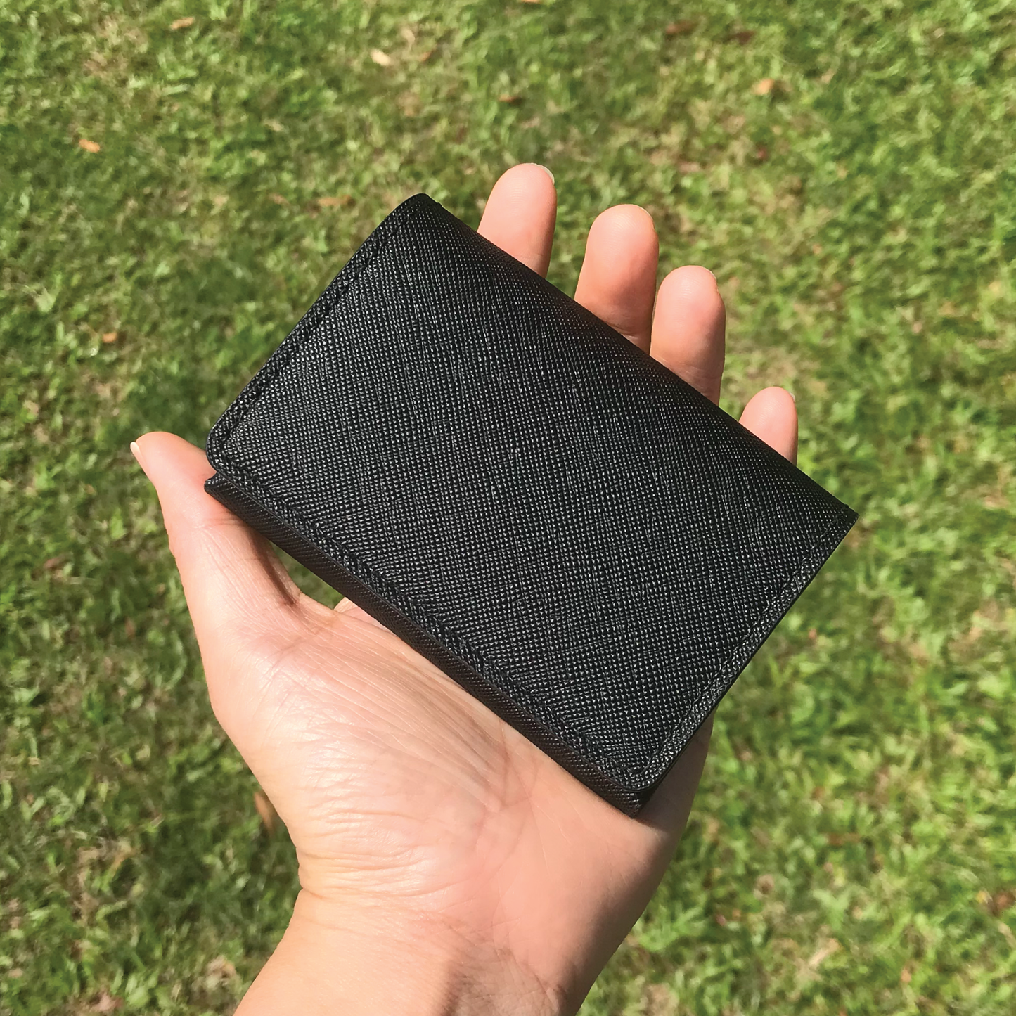 Saffiano Leather | Magnetic Snap Business Name Card Case | 十字紋牛皮系列 | 磁扣開關卡片盒