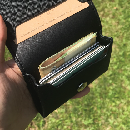 Saffiano Leather | Magnetic Snap Business Name Card Case | 十字紋牛皮系列 | 磁扣開關卡片盒