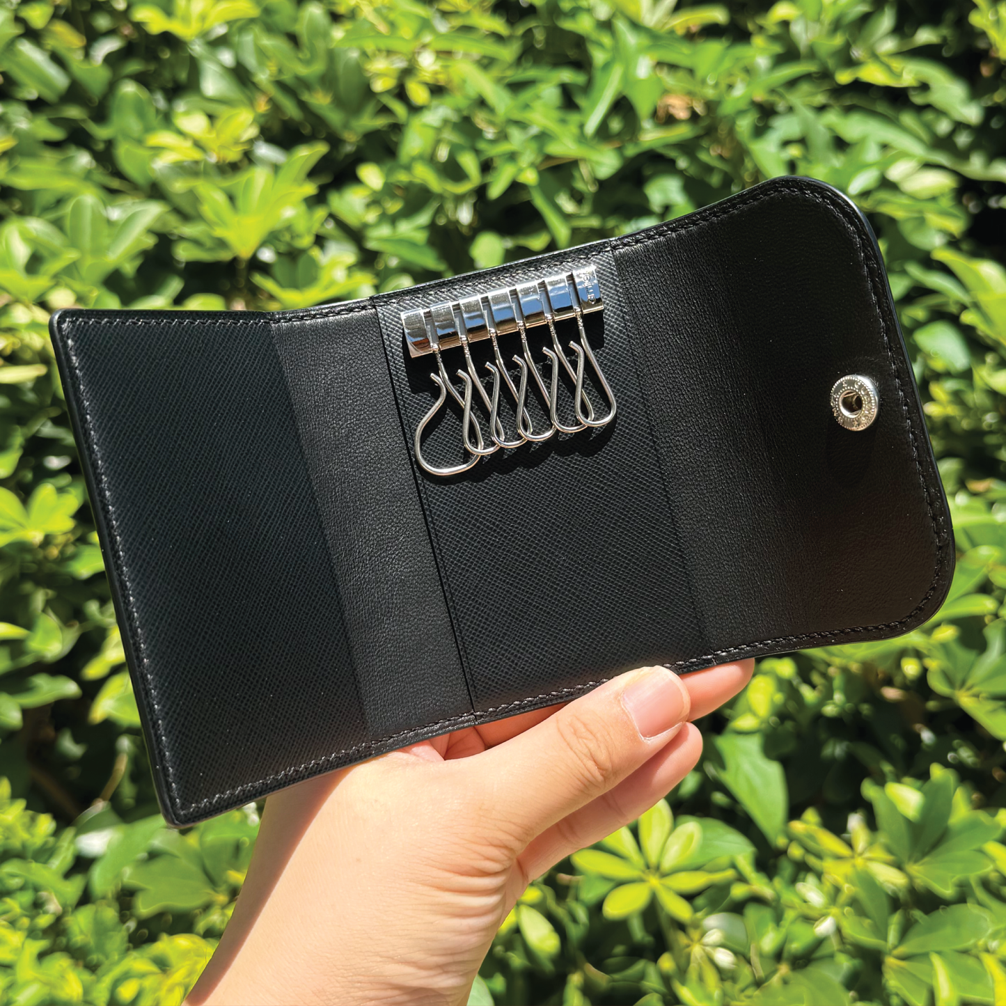 Saffiano Leather | Tri-fold Keyholder | 十字紋牛皮系列 | 三摺鎖匙包