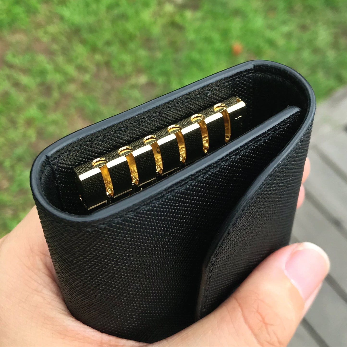 Saffiano Leather | Tri-fold Keyholder | 十字紋牛皮系列 | 三摺鎖匙包