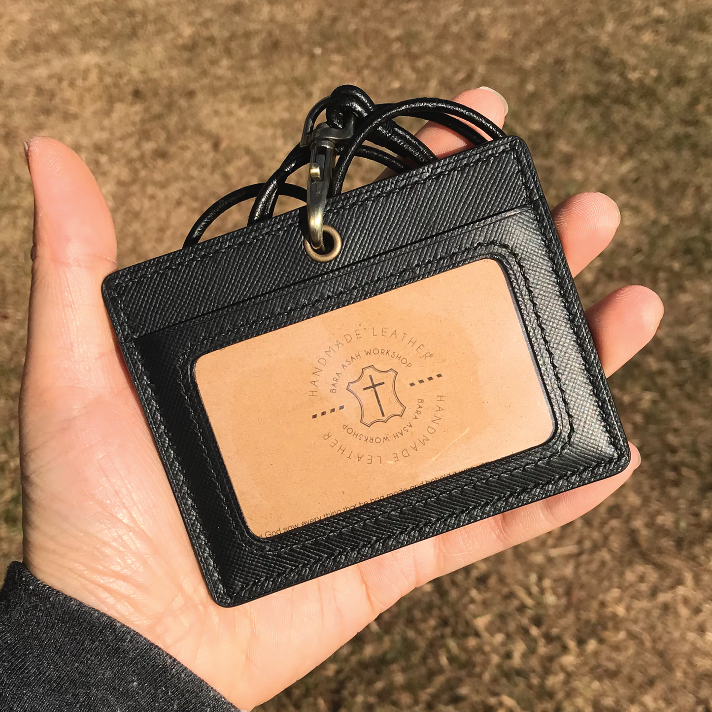 Saffiano Leather | ID Cardholder with Lanyard | Vertical, Horizontal Style | 十字紋牛皮系列 | 掛頸職員卡套 | 直款橫款