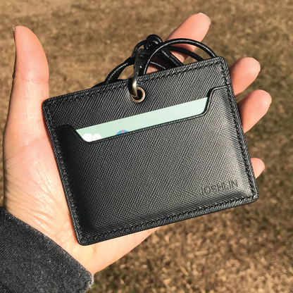 Saffiano Leather | ID Cardholder with Lanyard | Vertical, Horizontal Style | 十字紋牛皮系列 | 掛頸職員卡套 | 直款橫款