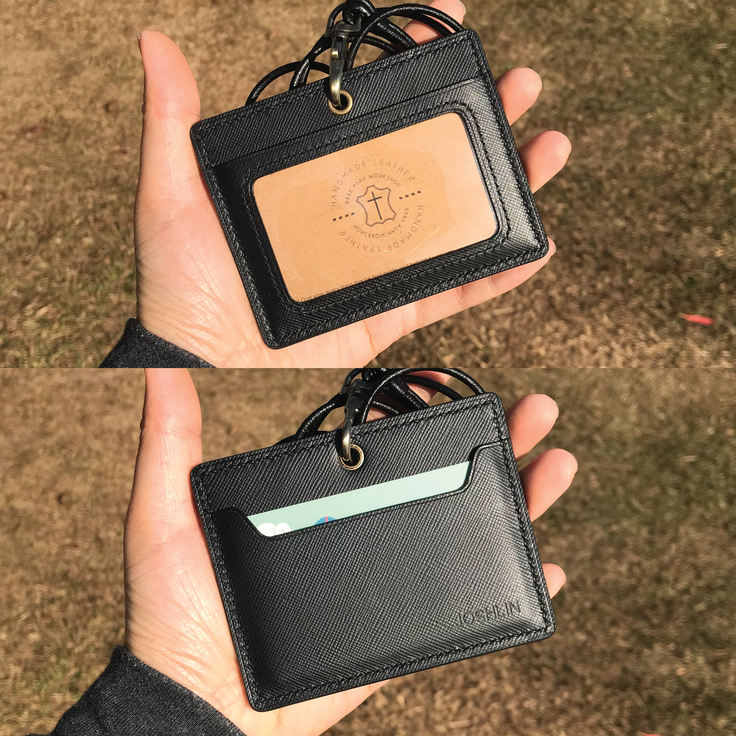 Saffiano Leather | ID Cardholder with Lanyard | Vertical, Horizontal Style | 十字紋牛皮系列 | 掛頸職員卡套 | 直款橫款