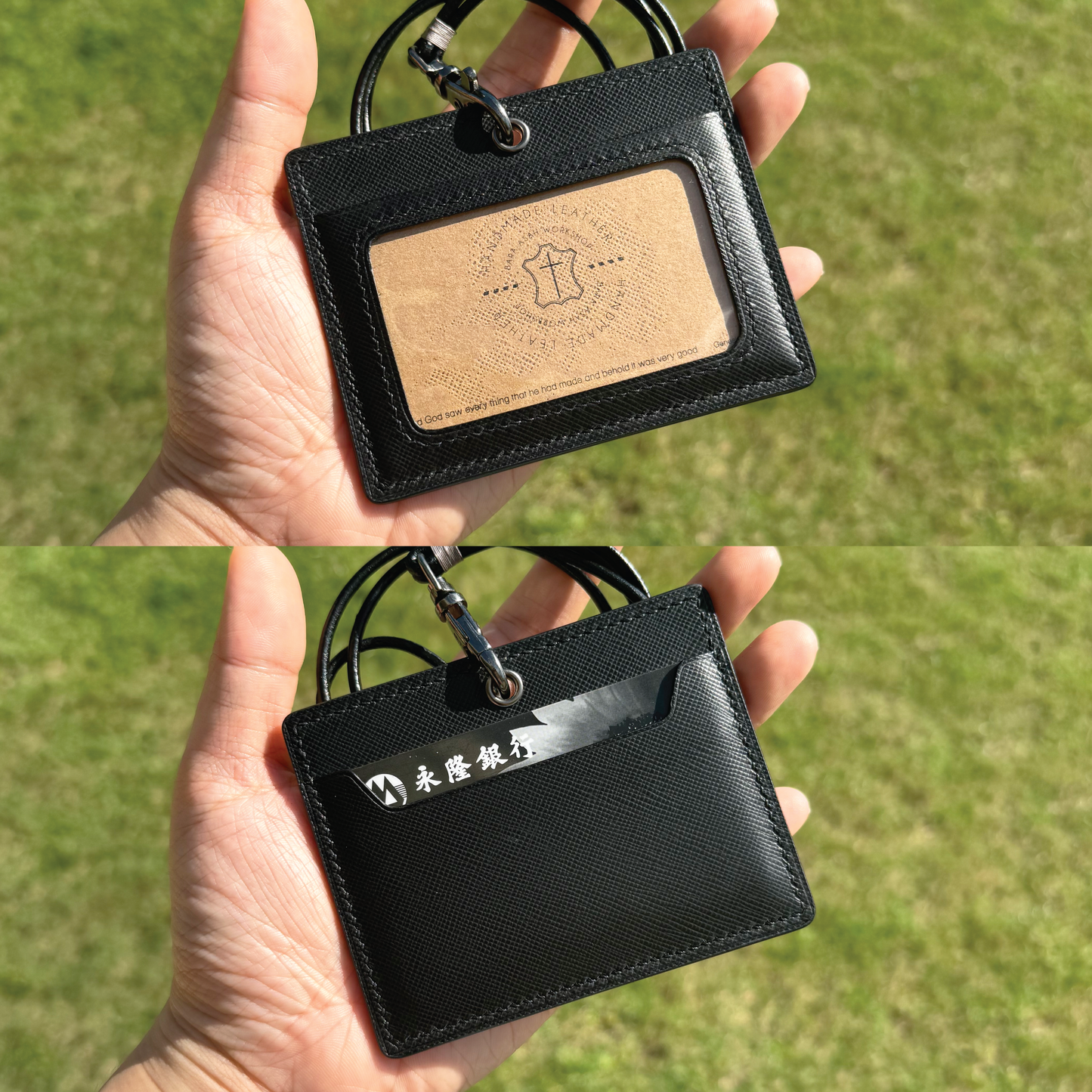 Saffiano Leather | ID Cardholder with Lanyard | Vertical, Horizontal Style | 十字紋牛皮系列 | 掛頸職員卡套 | 直款橫款