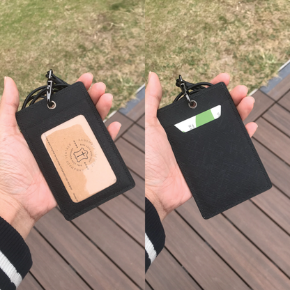 Saffiano Leather | ID Cardholder with Lanyard | Vertical, Horizontal Style | 十字紋牛皮系列 | 掛頸職員卡套 | 直款橫款