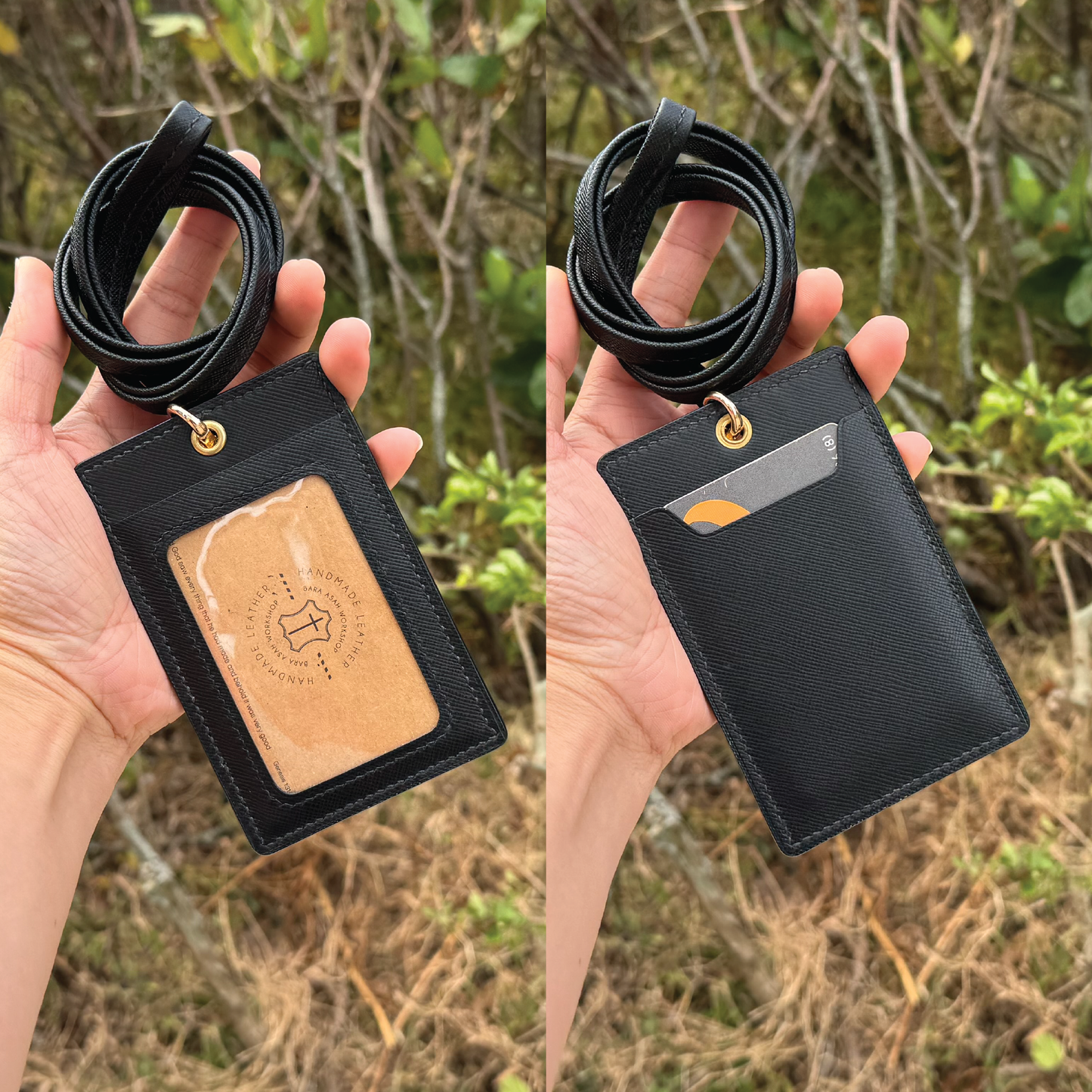 Saffiano Leather | ID Cardholder with Lanyard | Vertical, Horizontal Style | 十字紋牛皮系列 | 掛頸職員卡套 | 直款橫款