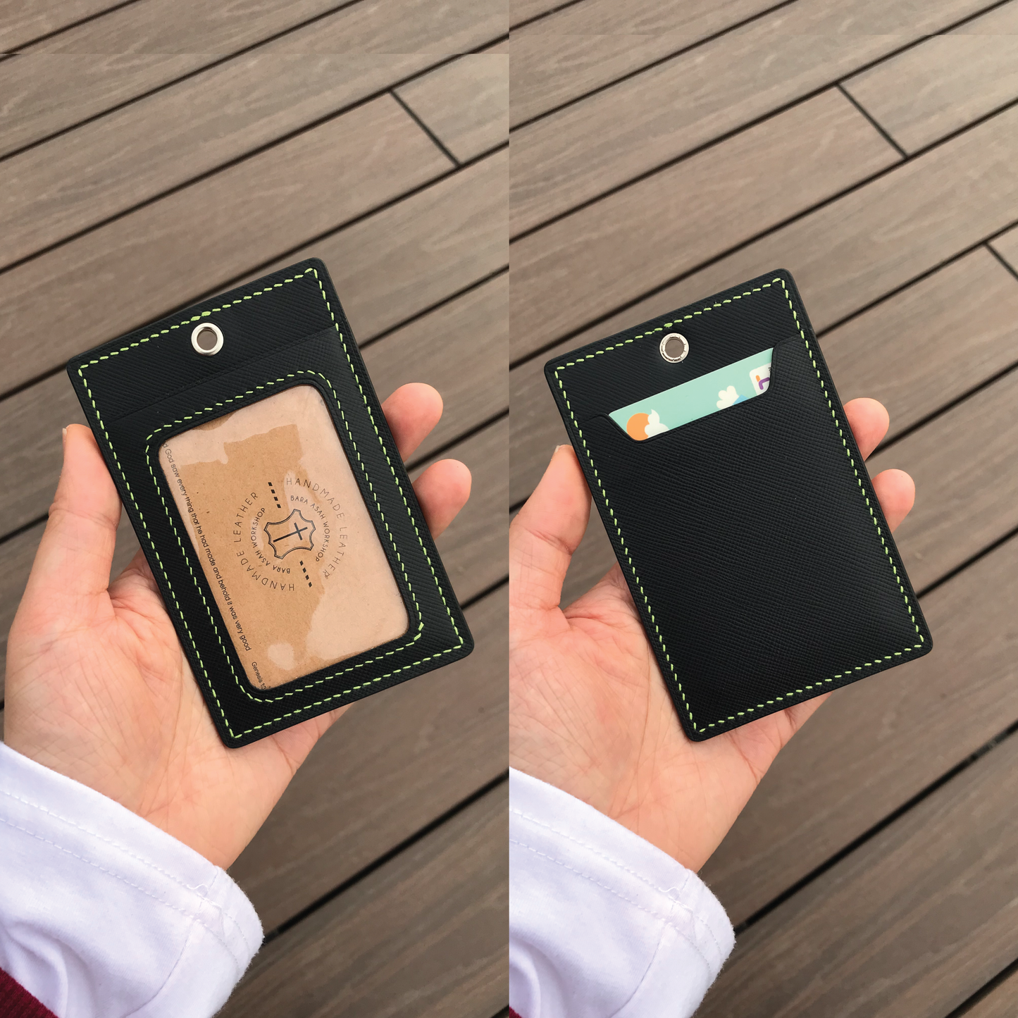 Saffiano Leather | ID Cardholder with Lanyard | Vertical, Horizontal Style | 十字紋牛皮系列 | 掛頸職員卡套 | 直款橫款