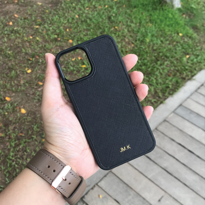 Saffiano Leather | MagSafe Compatible iPhone Case | 十字紋牛皮系列 | 磁吸手機殼