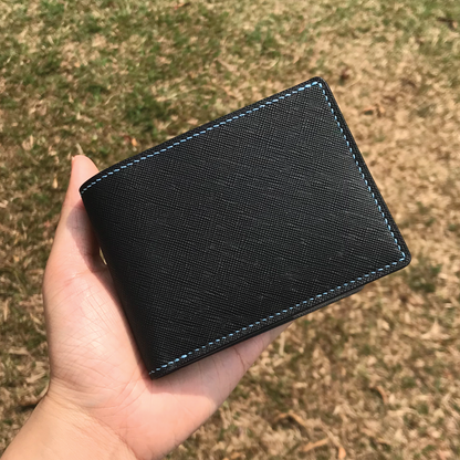 Saffiano Leather | Bifold Short Wallet | Zipper Slot Design | 十字紋牛皮系列 | 兩摺短銀包 | 拉鏈包款式