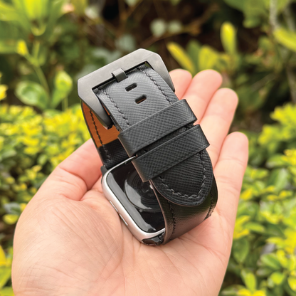 Saffiano Leather | Heavy-Duty Apple Watch Strap | 十字紋牛皮系列 | 厚身款iWatch錶帶