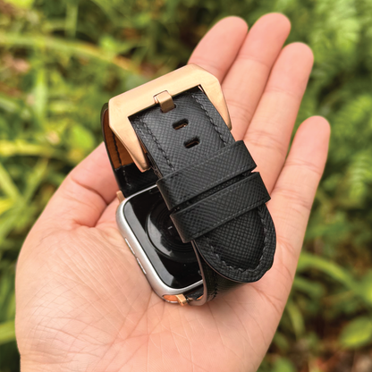 Saffiano Leather | Heavy-Duty Apple Watch Strap | 十字紋牛皮系列 | 厚身款iWatch錶帶