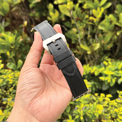 Saffiano Leather | Heavy-Duty Apple Watch Strap | 十字紋牛皮系列 | 厚身款iWatch錶帶