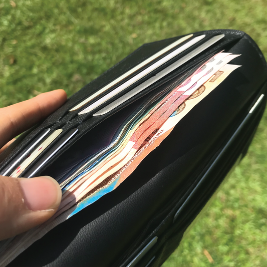 Saffiano Leather | Bifold Long Wallet | Coins Pocket Design