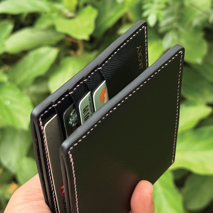 Saffiano Leather | Bifold Short Wallet | Card Slot, Photo Slot