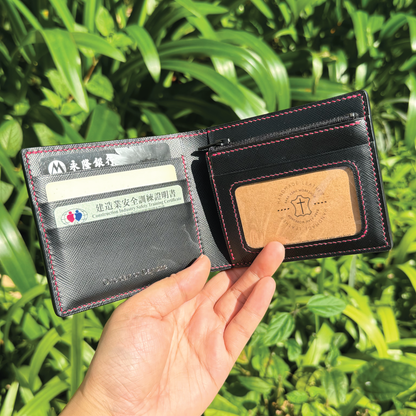 Saffiano Leather | Bifold Short Wallet | Zipper Slot Design | 十字紋牛皮系列 | 兩摺短銀包 | 拉鏈包款式