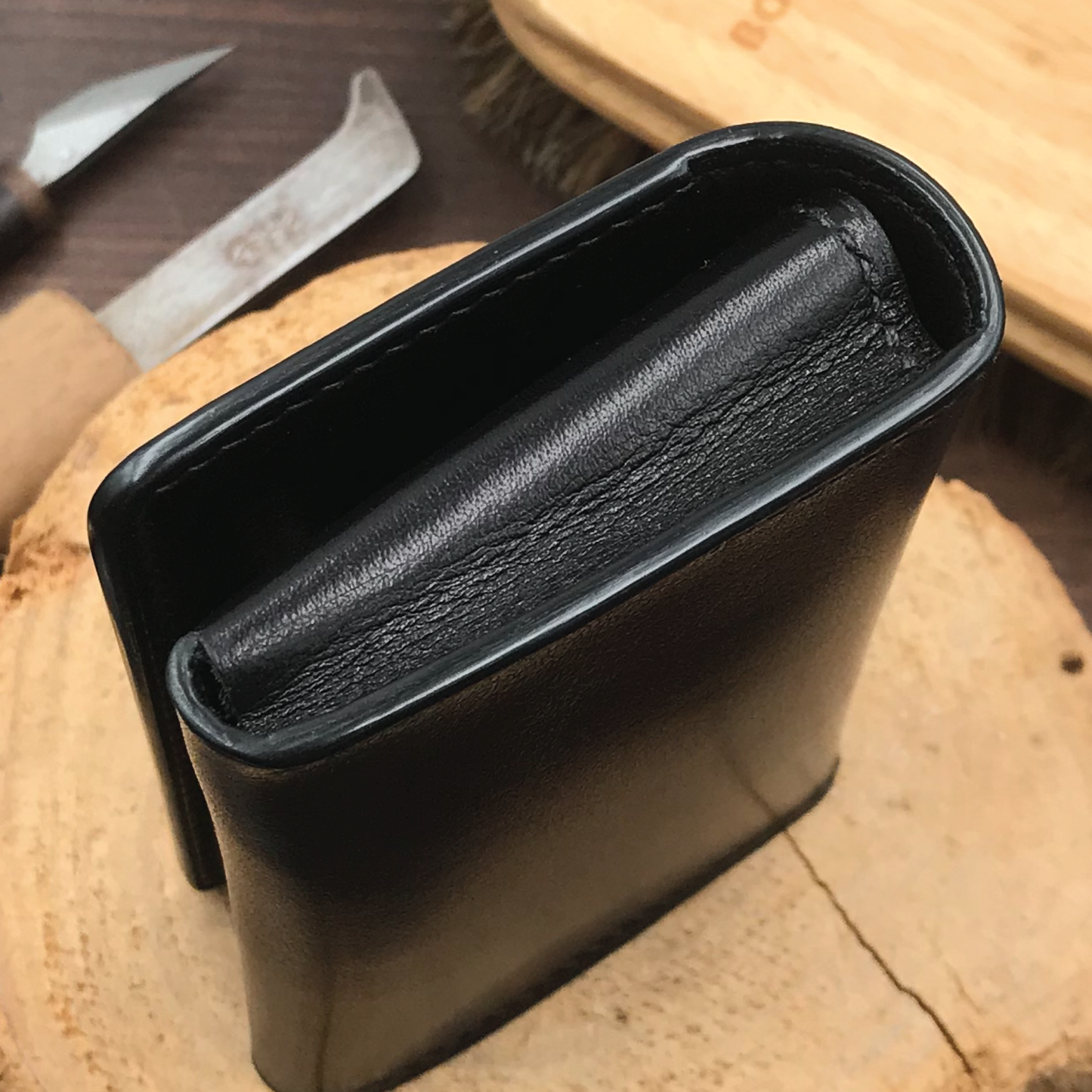 Calf Leather | Magnetic Snap Business Name Card Case | 小牛皮系列 | 磁扣開關卡片盒