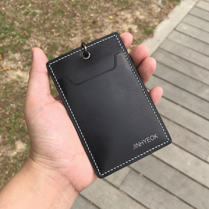 Calf Leather | ID Cardholder with Lanyard | Vertical, Horizontal Style | 小牛皮系列 | 掛頸職員卡套 | 直款橫款