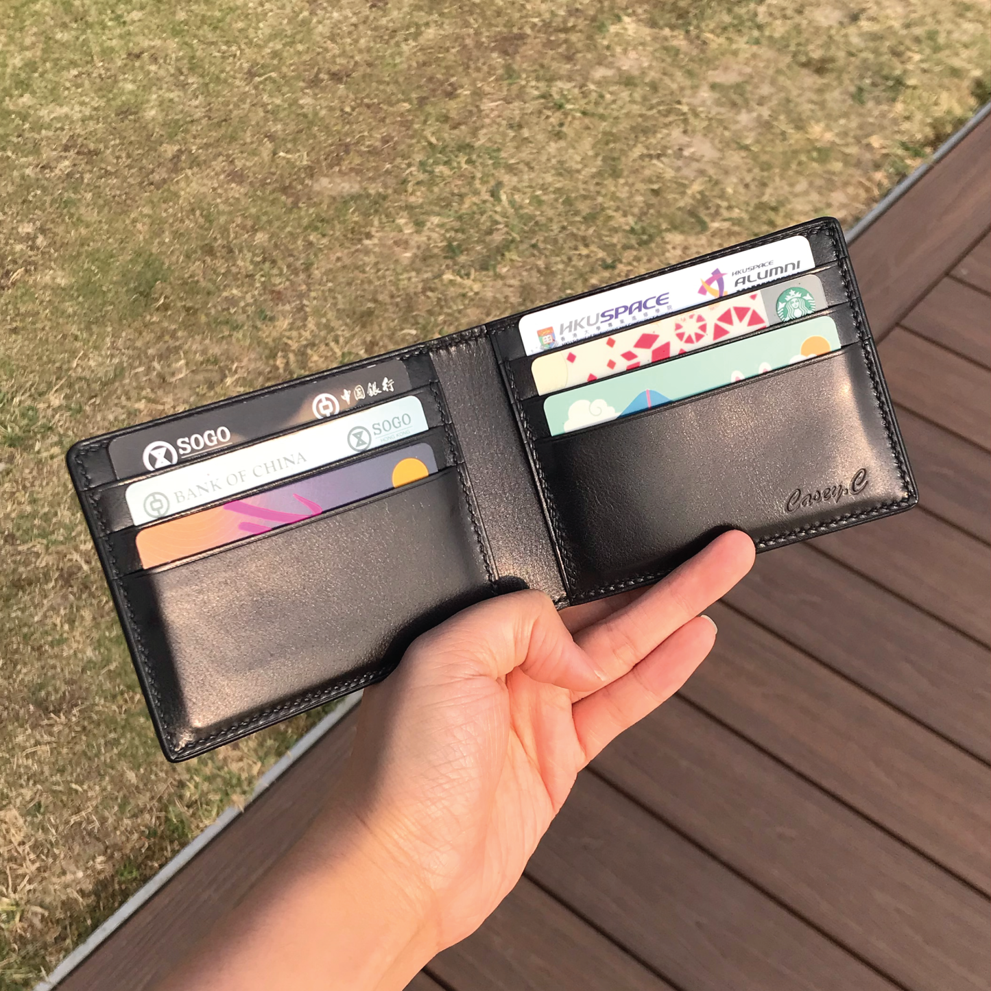 Calf Leather | Bifold Short Wallet | Card Slot, Photo Slot | 小牛皮系列 | 兩摺短銀包 | 卡位，相位款式