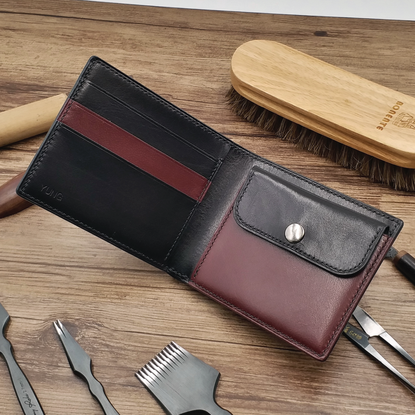 Calf Leather | Bifold Short Wallet | Coins Pocket Design | 小牛皮系列 | 兩摺短銀包 | 零錢包款式