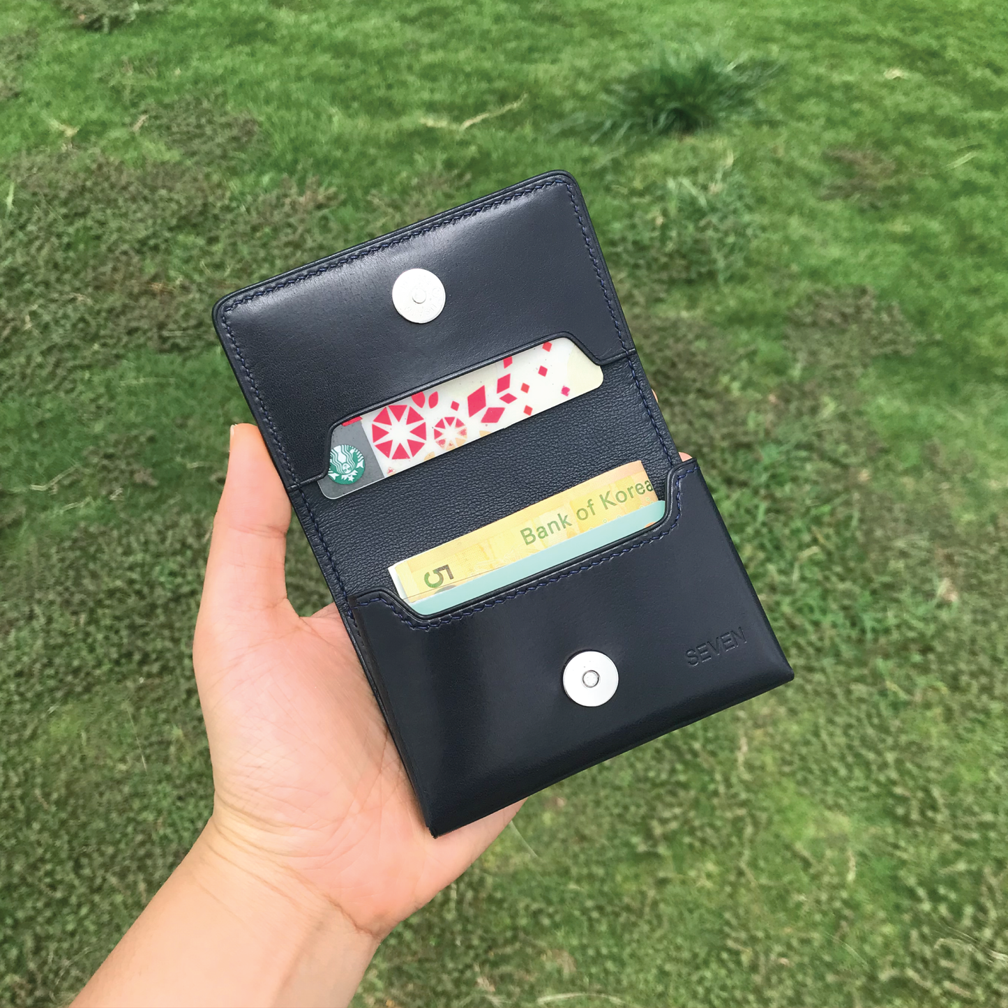 Calf Leather | Magnetic Snap Business Name Card Case | 小牛皮系列 | 磁扣開關卡片盒