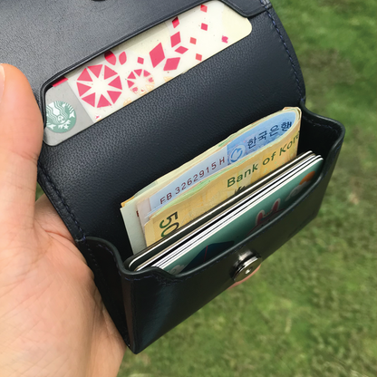 Calf Leather | Magnetic Snap Business Name Card Case | 小牛皮系列 | 磁扣開關卡片盒