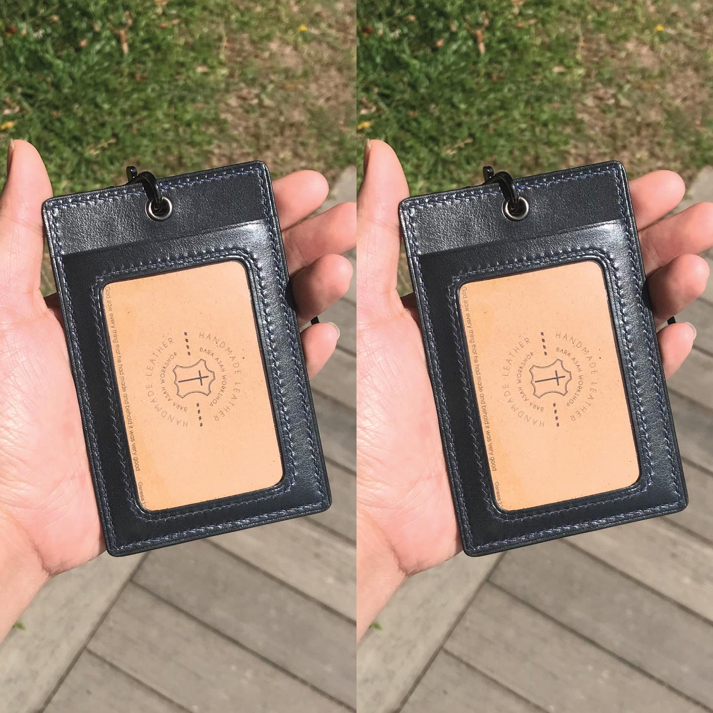 Calf Leather | ID Cardholder with Lanyard | 2 Photo Slots | 小牛皮系列 | 掛頸職員卡套 | 兩相格款式