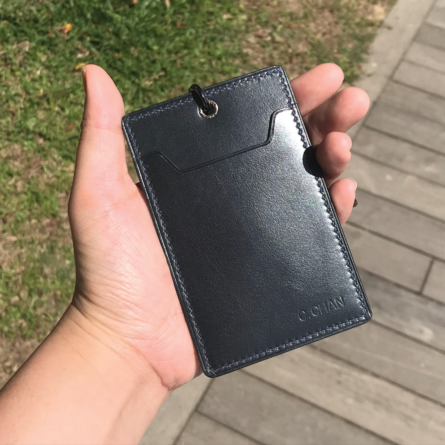 Calf Leather | ID Cardholder with Lanyard | Vertical, Horizontal Style | 小牛皮系列 | 掛頸職員卡套 | 直款橫款