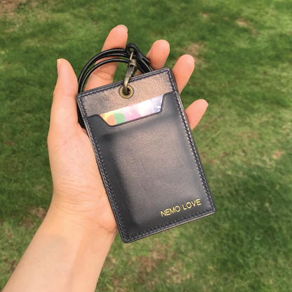 Calf Leather | ID Cardholder with Lanyard | Vertical, Horizontal Style | 小牛皮系列 | 掛頸職員卡套 | 直款橫款