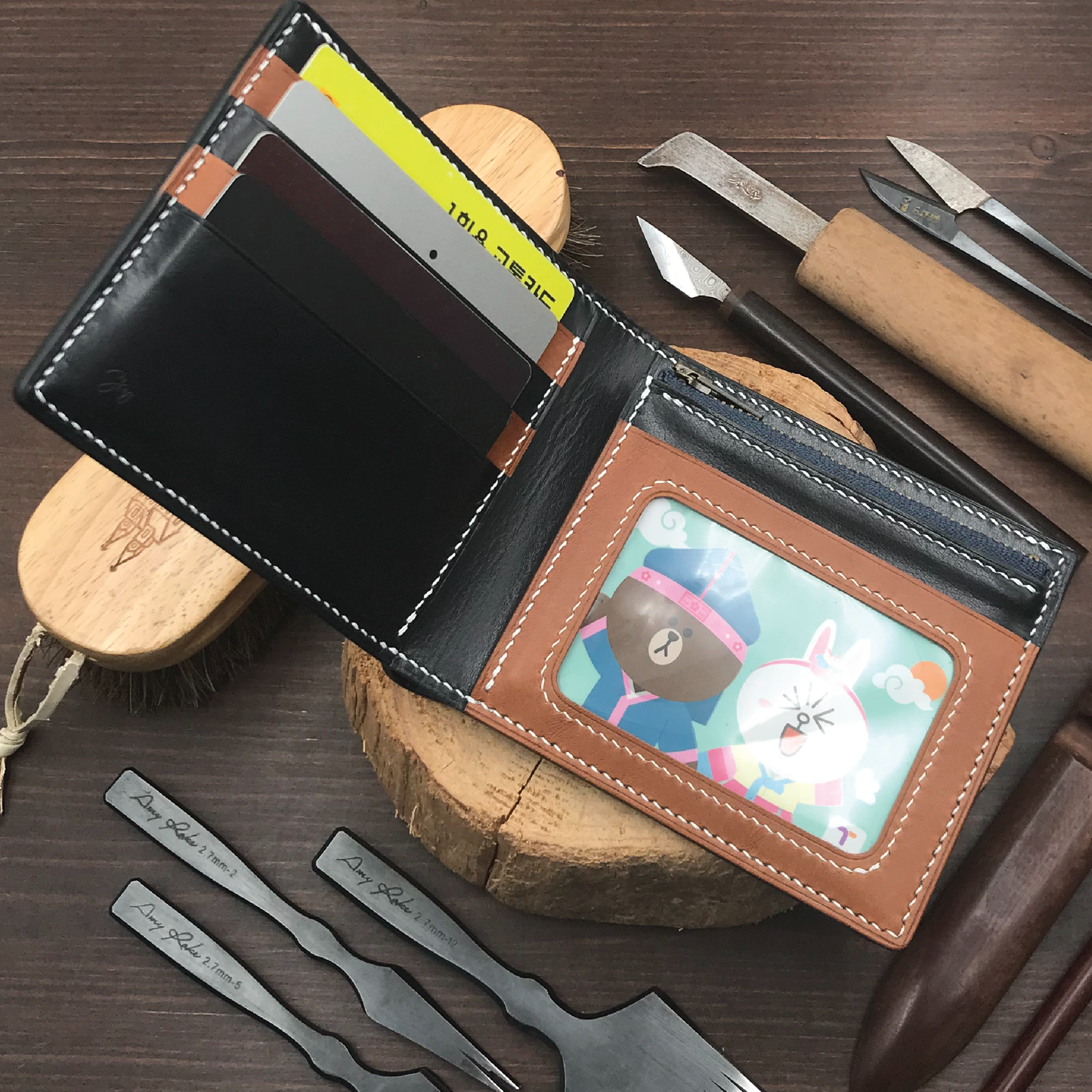 Calf Leather | Bifold Short Wallet | Zipper Slot Design | 小牛皮系列 | 兩摺短銀包 | 拉鏈包款式