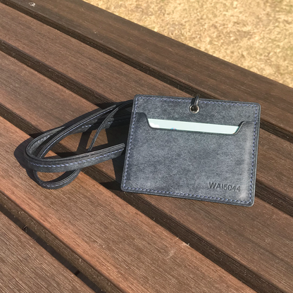 Pueblo Leather | ID Cardholder with Lanyard | Vertical, Horizontal Style | 磨砂牛皮系列 | 掛頸職員卡套 | 直款橫款