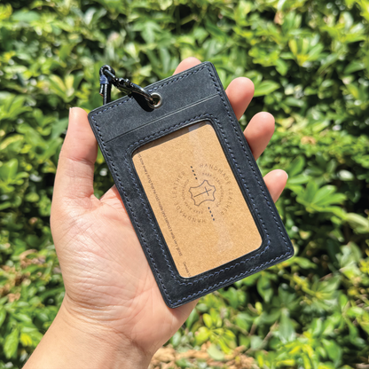 Pueblo Leather | ID Cardholder with Lanyard | Vertical, Horizontal Style | 磨砂牛皮系列 | 掛頸職員卡套 | 直款橫款