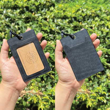 Pueblo Leather | ID Cardholder with Lanyard | Vertical, Horizontal Style | 磨砂牛皮系列 | 掛頸職員卡套 | 直款橫款