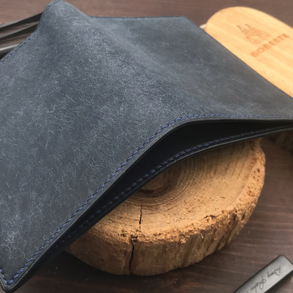 Pueblo Leather | Bifold Medium Wallet | Card Slot, Photo Slot | 磨砂牛皮系列 | 兩摺中銀包 | 卡位，相位款式