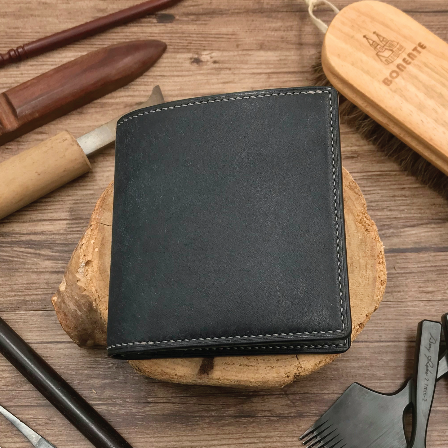 Pueblo Leather | Bifold Mini Wallet | 磨砂牛皮系列 | 兩摺迷你銀包