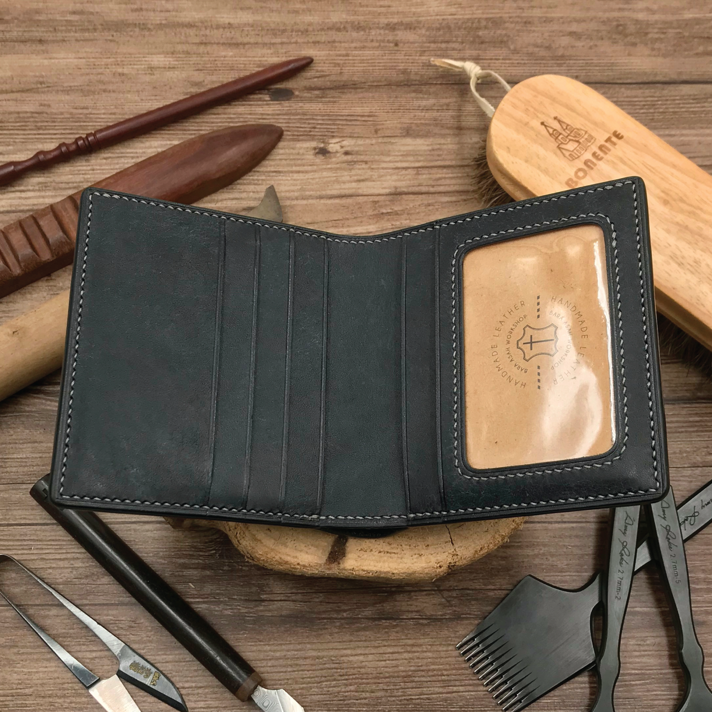 Pueblo Leather | Bifold Mini Wallet | 磨砂牛皮系列 | 兩摺迷你銀包