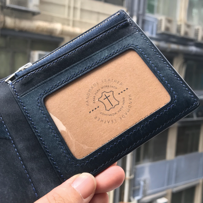 Pueblo Leather | Bifold Short Wallet | Zipper Slot Design | 磨砂牛皮系列 | 兩摺短銀包 | 拉鏈包款式