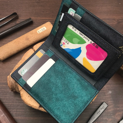 Pueblo Leather | Bifold Medium Wallet | Card Slot, Photo Slot | 磨砂牛皮系列 | 兩摺中銀包 | 卡位，相位款式